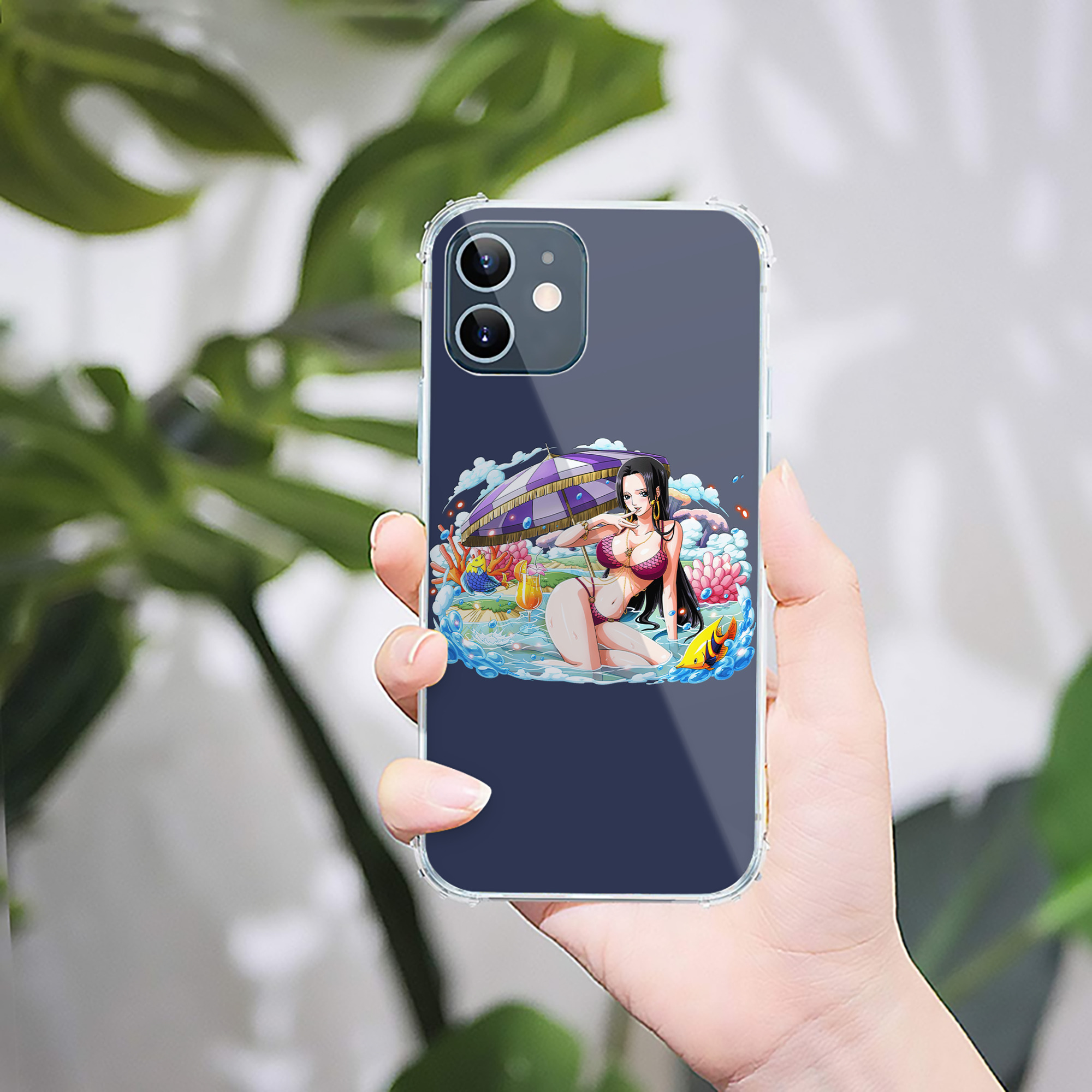 （画像用） ワンピース ボア・ハンコック ONE PIECE Boa·Hancock 【iPhone 12シリーズ対応】透明スマホケース（クリアソフトケース）
